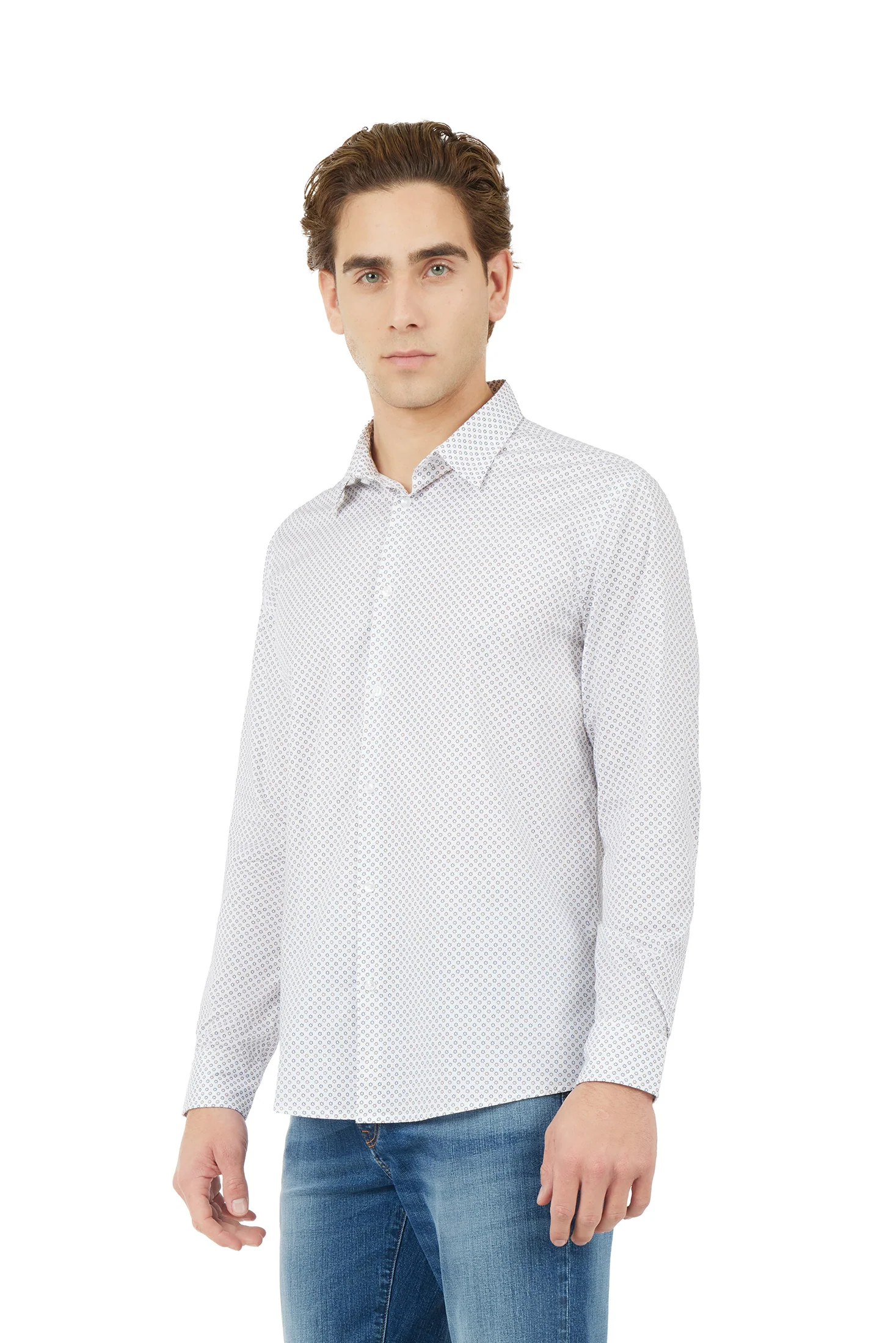 Camicia regular fit micro fantasia