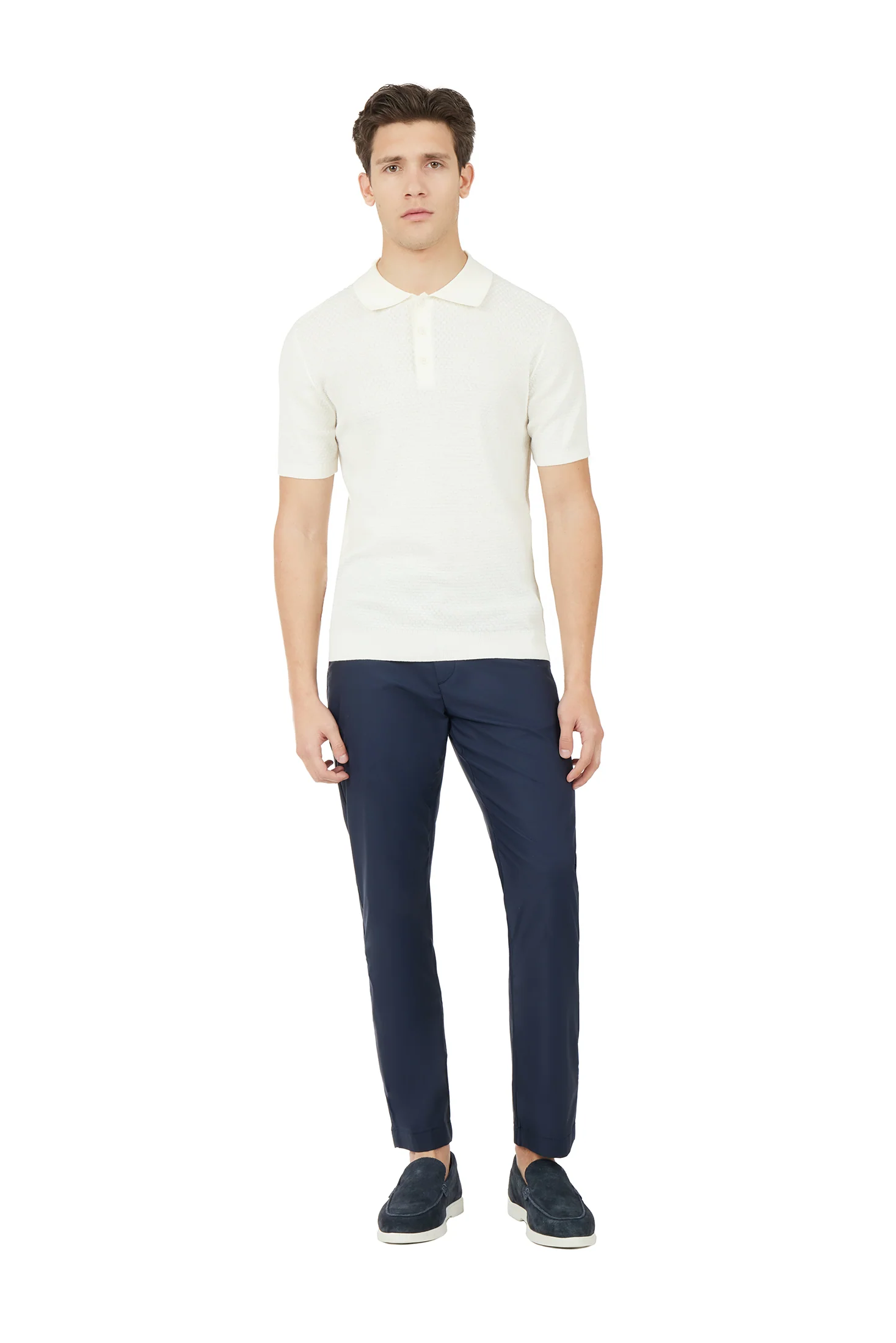 Polo in maglia con trama - Image 3