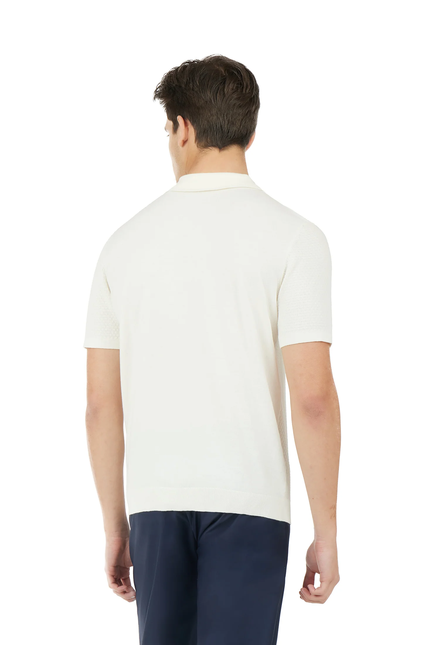 Polo in maglia con trama - Image 4