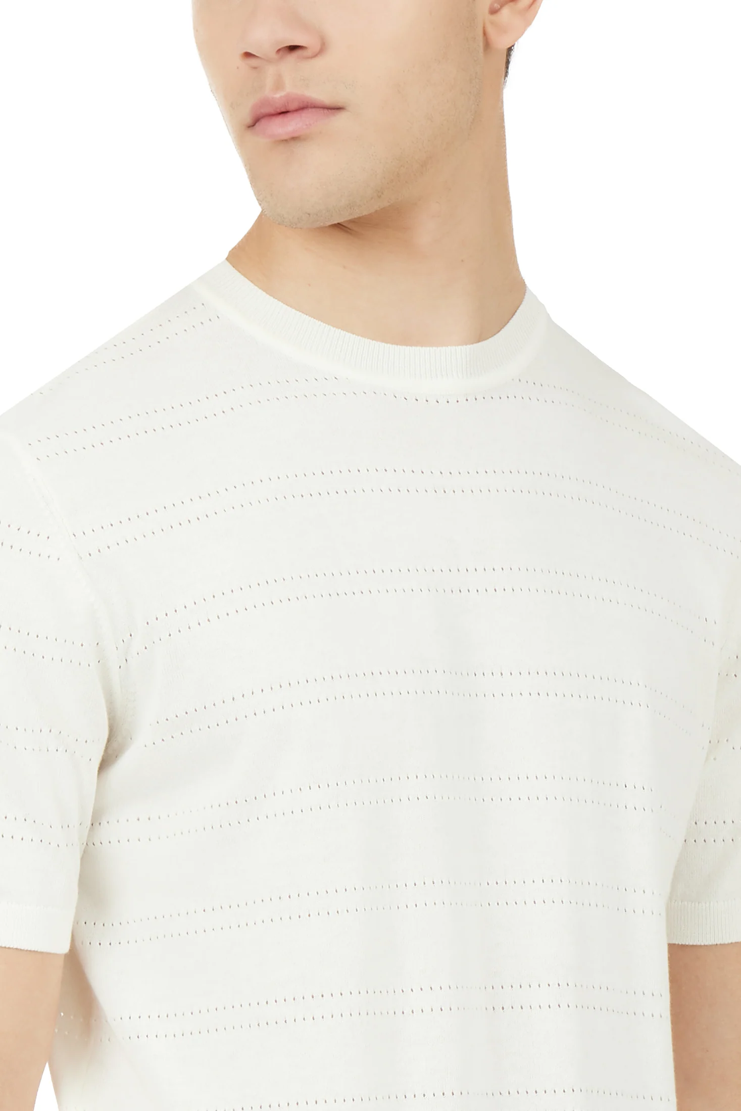 T-shirt in maglia con trama - Image 2