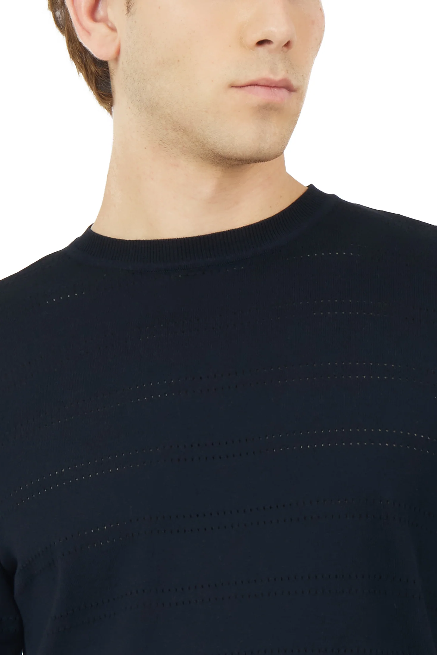 T-shirt in maglia con trama - Image 8